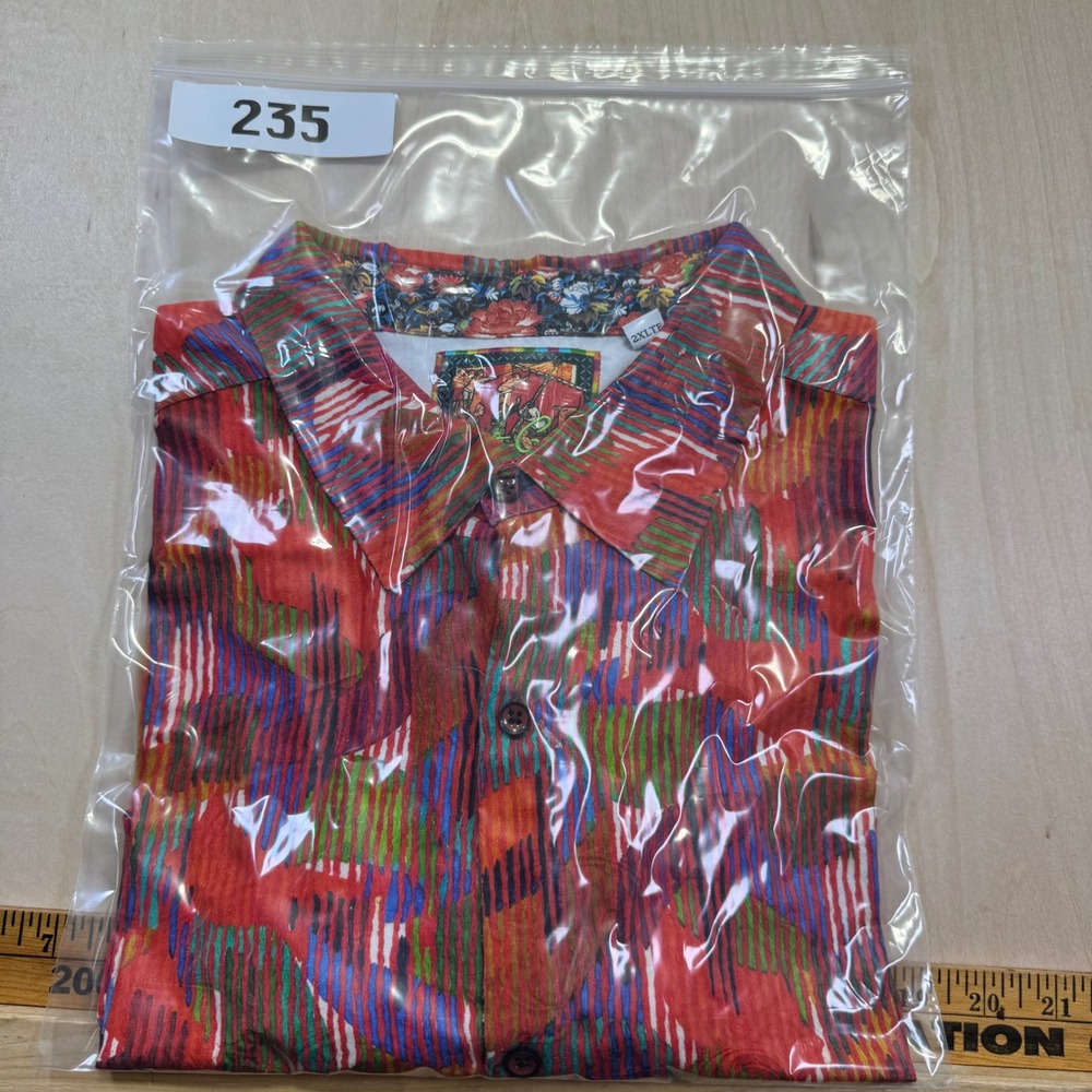 Robert Graham Gallagher 2XLT Colorful Abstract Print Short Sleeve Button Up - Picture 6 of 6